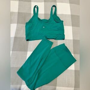 LULULEMON ALIGN SET SIZE 14 KELLY GREEN